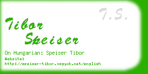 tibor speiser business card